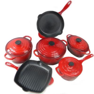 China Sustainable Cast Iron Enamel Casserole Set for sale