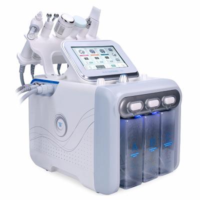 China Face Lift 6 in 1 Aqua Water Oxygen Jet Peel Massager Vibration Beauty Device Spa Facial Microdermabrasion Machine for sale