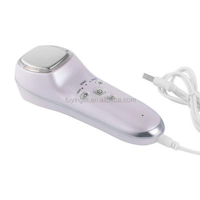 China Home Use Handheld Ultrasonic Massage Machine Skin Care Hot Cold Hammer for sale