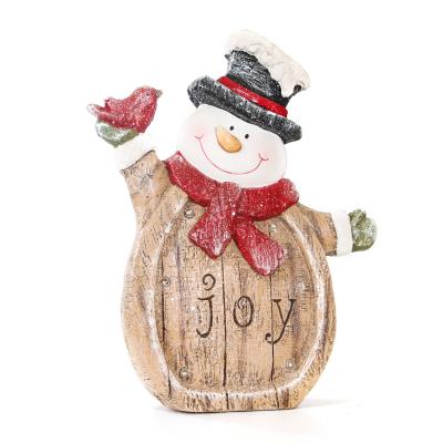 China Wholesale Custom Cute Resin Snowman Christmas Decoration Resin Christmas Decoration for sale