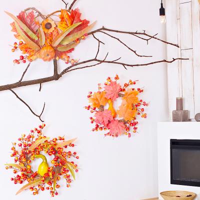 China Hot Sale Eco-friendly PVC Sunflower Vine Garland Artificial Flower Garland For Thanksgiving Day Christmas Wedding Decor for sale