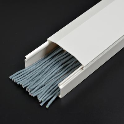 China Wholesale Electrical PVC Trunking Installation Accessories Flat Gasket 30*17 PVC Tube Cable Trunking Conduit Wiring Conduit Plastic Pipe Fitting for sale