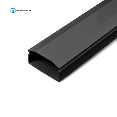 China Electrical Wires Installation Factory Supply Size 20*10mm Rectangle Waterproof Square Plastic PVC Cable Trunking Cable Trunking Black for sale