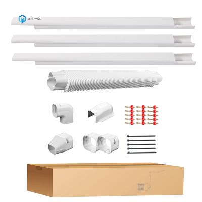 China Mingyang PVC Home Decorative Line Set Cover Piping Kit For Mini Split Air Conditioner-Full Set Without Duct No Other Parts Required for sale