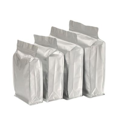 China Widely Used Stand Up Flat Bottom Aluminum Foil Bag For Tea Ziplock Coffee Bag Coffee Quad Seal Zipper Packaging Bags for sale