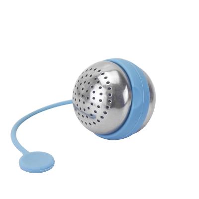 China Viable High Quality Silicone Tea Mesh Filter Customized Logo Tea Ball Strainer for sale