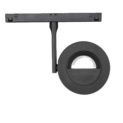 China Modern Round DC48V 20W Track System Wall Washer Magnetic Black Sandy Modern Track Light for sale