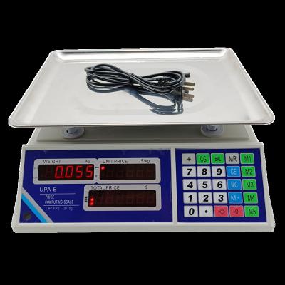 China Price Computing Electronic Scale 30kg, 15kg UPA - Hot Sale Wholesale Price Digital B Price Computing Scale UPA-B for sale