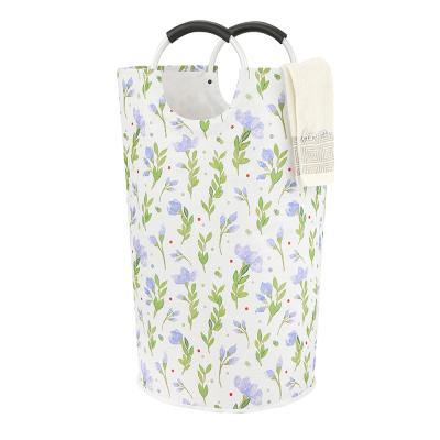 China Large Sustainable Modern Laundry Hamper With Soft Folding Laundry Hamper Handle Fabric High Quality Laundry Hamper for sale