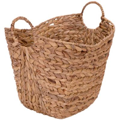 China Large Sustainable Jute Rope Basket For Storage Plant Decorative Basket With Carry Handles Laundry Storage Basket for sale