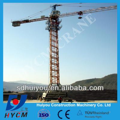 China Working Mobile Tower Crane QTZ 50(5010) Boom Tower Crane 50m With Rail for sale