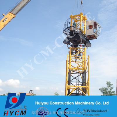 China HYCM QTZ 120 TC6024 tower crane fixed base type topkit tower crane sale to big distributor for sale