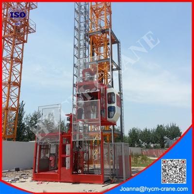 China Manual lifter 2*1000kg SC100/100 construction crane, construction crane parts for sale