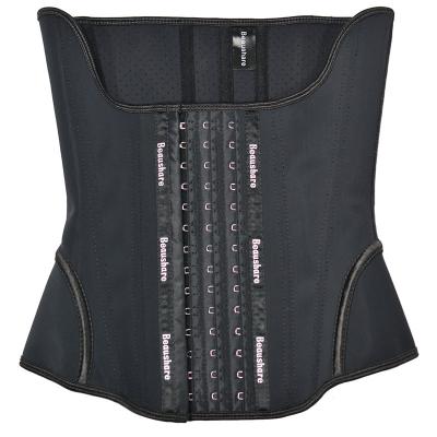 China Antibacterial Long Chest Corset Cincher Body Shaper Slimming Girdles Shapewear Women 15 Steel Bone Latex Waist Trainer for sale