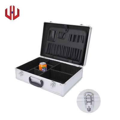 China Portable Packing Tool Hand Sample Microphone Carry Case Aluminum Gun Case Flight Case for sale