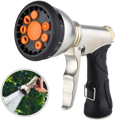 China Variable Flow Control 9 Models Multifunctional Metal Garden Water Spray Gun Zinc Alloy Material Adjustable Water Nozzle Adjustable Price Gun for sale