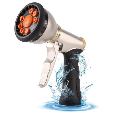 China Variable Flow Control 9 Models Multifunctional Metal Garden Water Spray Gun Zinc Alloy Material Adjustable Water Nozzle Adjustable Price Gun for sale