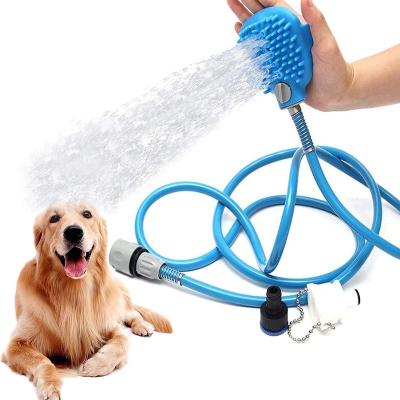 China Hot Sale Viable Pet Bathing Tool Dog Shower Massager Brush Pet Shower Sprayer Pet Grooming Tool Kit for sale