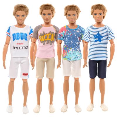 China DIY TOY Fashion New Style 4 Pieces Top Shorts For Ken Doll For Ken 12inch Kid's Girl Toy Gift for sale