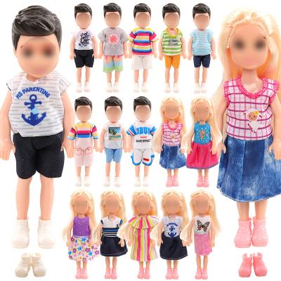 China Mini Toy LoL Random Princess Girl Doll Dress Up With Boy Doll Clothes Shoes Accessories Suits For 5-6Inch13-15cmBaby Boy Girl Doll Toy for sale