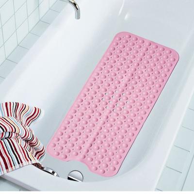 China Sustainable Shower Mat Non-Slip Bathtub And Extra Large Tub Mat With Suction Cups Machine Washable Bathroom Mats With Clear Drain Holes for sale