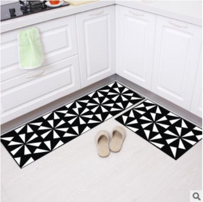 China Waterproof Non-slip Soft Kitchen Mat Sets Flannel Bath Blanket Microfiber Lattice Moroccan Original Standing Mat Kitchen Rug Commercial Grade for sale