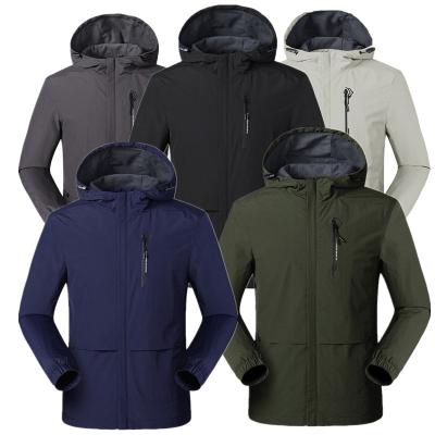 China Wholesale High Quality Outdoor Jacket Men's Breathable One-Layer Hood Mountaineering Windproof Waterproof Jacket for sale