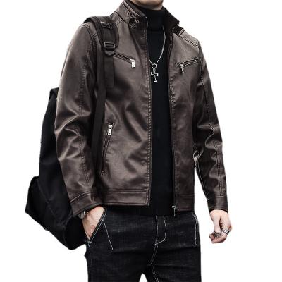 China Motorcycle Breathable Slim Fit Biker Cafe Racer Mens Classic Bomber Leather Jackets for sale