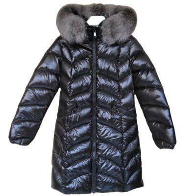 China Waterproof Custom Women's Long Down Parka Quilted Coats Ladies Winter Fur Hooded Jacket For Outdoorwear for sale