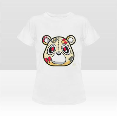 China Regular Wholesale Women T Shirts Fun Teddy Bear Graphic Printed T-shirt 100% Cotton Premium Tees for sale