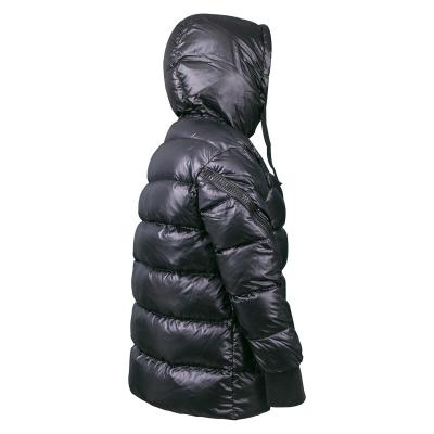 China New Design Womens Winter Waterproof Zippers Light Weight Hooded Down Puffy Jacket for sale