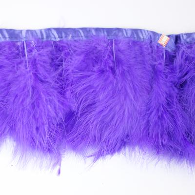 China Natural Decorations Turkey Marabou Feather Trim Fringe For Clothing for sale