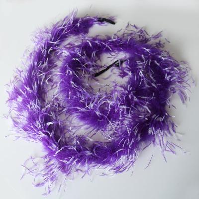 China Decorations Wholesale 20 Ply Artificial Purple Ostrich Feather Boa for sale