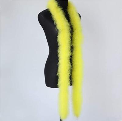 China Decorations Wholesale 70g Yellow Marabou Feather Boa Turkey for sale