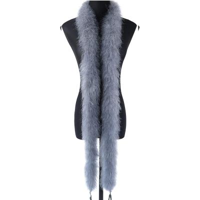 China High Quality Gray Turkey Marabou Boa Feather Scarf Decorations for sale