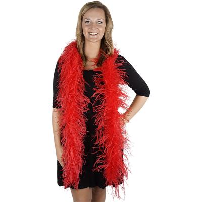 China Decorations wholesale fluffy pink red ostrich feather boa fur for sale