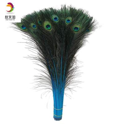 China Wedding Cheap Price White Synthetic Peacock Feathers For Make Jewelry for sale