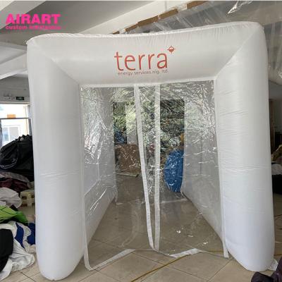 China 420D Oxford clothes China white inflatable sterilization tunnel with spray mist machine for sale for sale