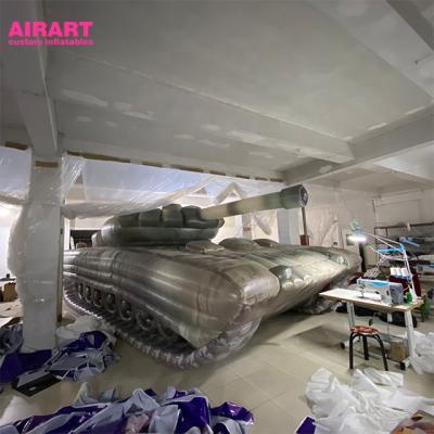 China Customized Oxford Cloth Military Tank Inflatable Military Decoy Models For Outdoor Military Props Decoration for sale