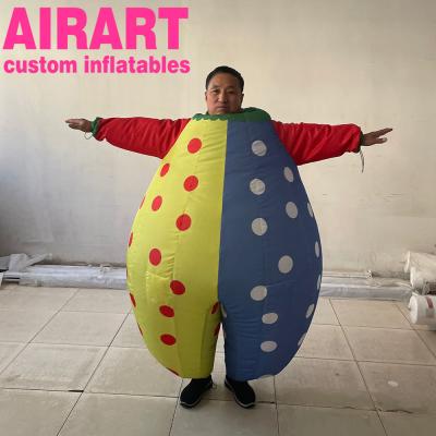 China Inflatable Santa Fat Suits Cosplay Military Christmas Costumes for Parade Decoration for sale