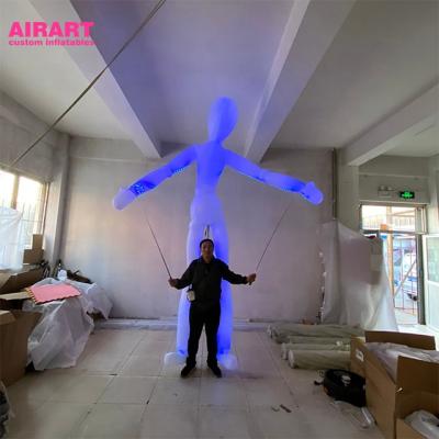 China Oxford Cloth Party Decor LED Lighting Inflatable Puppet Costumes For Adult Costumes for sale