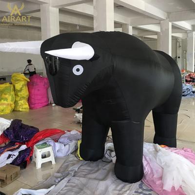 China 420D Oxford Cloth Costume Decoration Adult Suits Black Inflatable Bull for sale