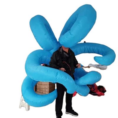 China Oxford fabric. Blue Inflatable Leg Costume Decoration Inflatable Octopus Wing Costume for sale