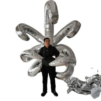 China 420D Oxford Cloth Inflatable Wings Silver Inflatable Octopus Wing Costume For Stage Decoration for sale