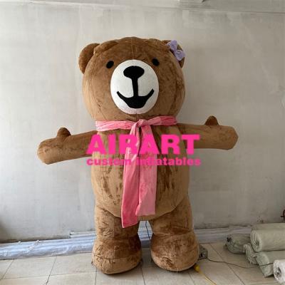 China PVC / Oxford Cloth / Plush Optio Pop Inflatable Tarpaulin Bear Costumes Customized Advertising Opening Props for sale