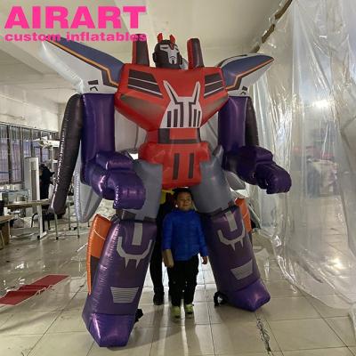 China Large Inflatable Robot Military Walking Puppet, Customized Shape Robot Balloon, Large Inflatable Puppet Mascot for sale