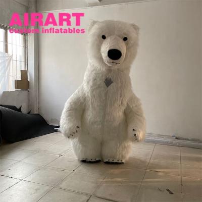 China PVC Tarpaulin / Oxford Cloth / Optio Advertising Inflatable Teddy Bear Costumes Hot Walking Air Balloon Cartoon for sale