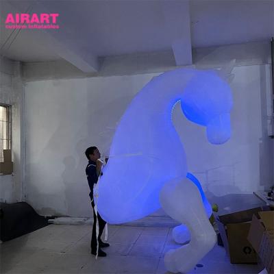 China 420D Oxford LED Decorated Costume Adult Inflatable Event Inflatable Horse for sale