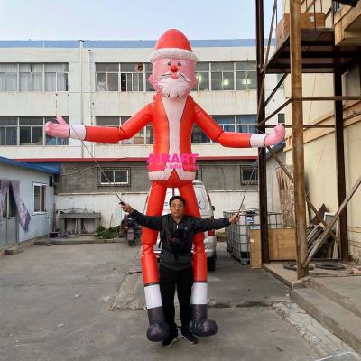 China Giant Outdoor Christmas Santa Inflatable PVC Tarpaulin Costume / Oxford Cloth / Optio Event for sale