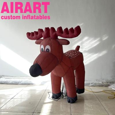 China Inflatable PVC Tarpaulin/Oxford Cloth/Christmas Reindeer Mascot Optional Stage Decoration,Lovely Inflatable Deer Balloon for sale